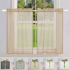 short sheer curtains kitchen cafe small