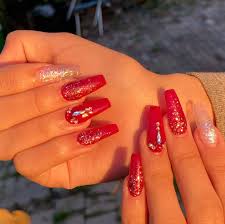 With dots, you can create a simple manicure peas and other gold red nails. Updated 30 Bold Red Acrylic Nails For 2020 August 2020