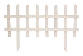Wood Picket Fence White 23 In X 35 In