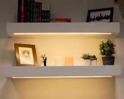 Modern White Floating Shelf Thick Wall