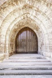 Glass Door Old Castle Stock Photo By
