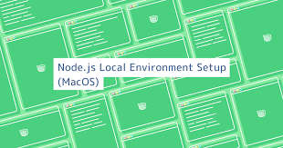 node js environment setup macos
