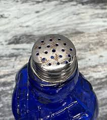 Cobalt Blue Depression Style Glass Salt