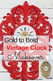 Vintage Wall Clock Makeover Color Me