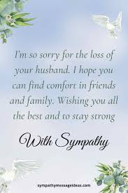 sympathy messages for loss of husband
