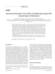 increased aortic pulse wave velocity in