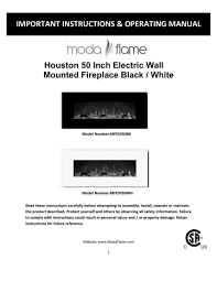 Modaflame Mfe5050bk Instruction Manual