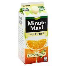 minute maid pulp free orange juice