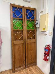 Vintage Wooden Doors With Coloured