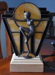 Art Deco Style Stained Glass Flapper