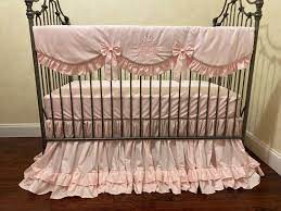 Pale Pink Baby Girl Crib Bedding Set