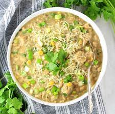 Creamy White Chicken Chili With Great Northern Beans gambar png