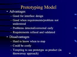 and disadvanes of prototype model