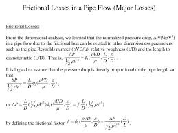 ppt frictional losses in a pipe flow
