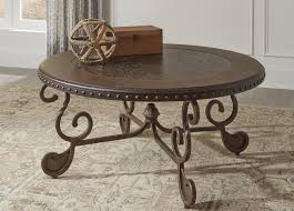 Dutton Wooden Round Coffee Table With