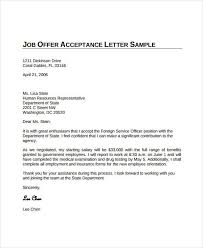 Job Offer Acceptance Letter 8 Free Pdf Documents Download