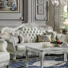Acme Furniture Dresden Bone White Sofa With 4 Pillows