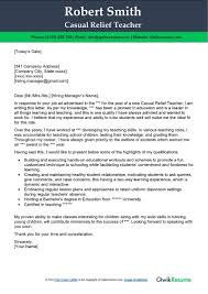 cal relief teacher cover letter