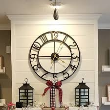 30 Inch Metal Wall Clock Oversized