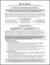 Investment Banking Resume Example