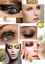 beauty trend gold party makeup