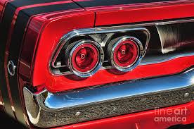 1968 Dodge Charger Rt Tail Lights Photograph By Paul Ward