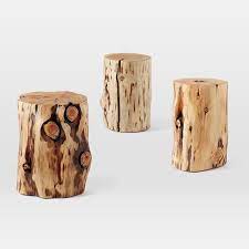 Natural Tree Stump Side Table Cre8 Nyc