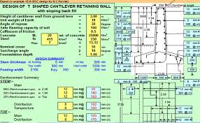 Retaining Wall Design Spreadsheet