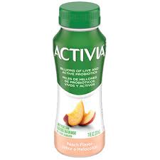 activia probiotic dairy drink peach