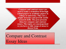 Funny compare and contrast essay topics Good compare and contrast essay topics for college   Sales