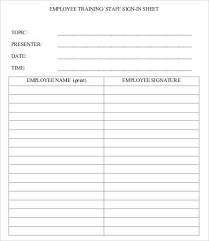 training sign in sheet template 16