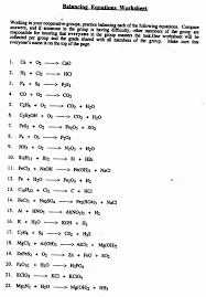 50 Balancing Equations Worksheet