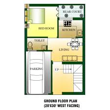 20x30 west facing house plan house