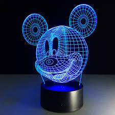 Us 11 94 40 Off 3d Cartoon Mickey Mouse Led Night Light 7 Color Changing 3d Illusion Table Lamp Children Birthday Christmas Child Best Gift In Led