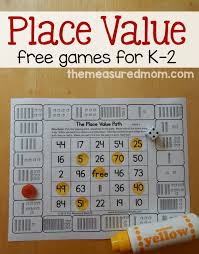 Free Place Value Games For K 2 The Measured Mom