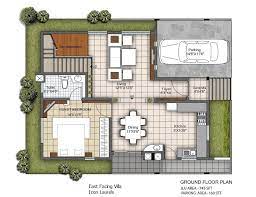 East Facing Plans 3 Bhk Duplex Villas