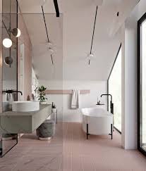 Small ensuite bathroom with white tiling laid in brick pattern. New Bathroom Decor Trends 2021 Designs Colors And Tile Ideas Edecortrends