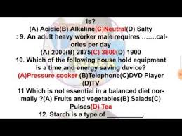 food and nutrition multiple choice