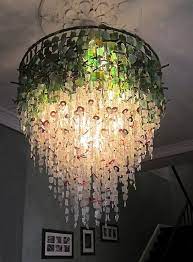 ceiling light fixture recycled glass