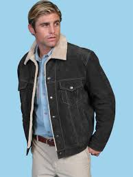 Scully Mens Boar Suede Jean Jacket 3 Colors