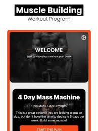 muscle building workout plan on the app