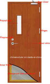 Timber Fire Door With View Glass For
