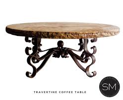 Rustic Travertine Coffee Table Wrought