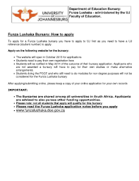 confirmation letter of funza lushaka