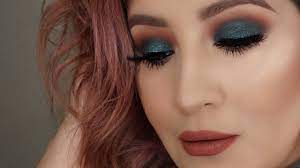 teal smokey eye makeup look you