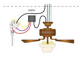 ceiling fan pull chain switch wiring
