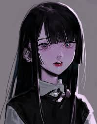 Black hair with highlights is when a lighter color is added to strands of the darkest hair color shade. ã†ãŠã¿ On Twitter Girls Cartoon Art Anime Art Girl Anime Art