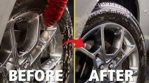 how to clean baked on brake dust
