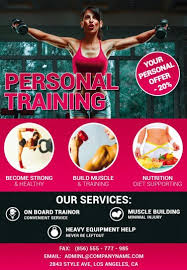 personal training psd flyer template