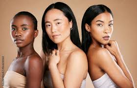 multicultural models with salon hair